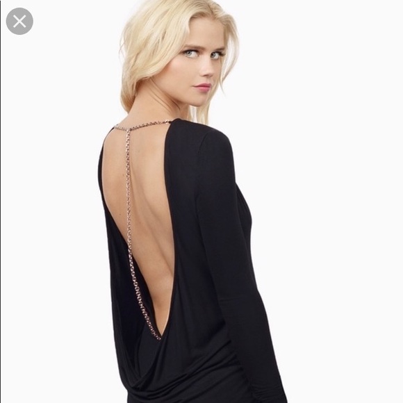 open back chain dress